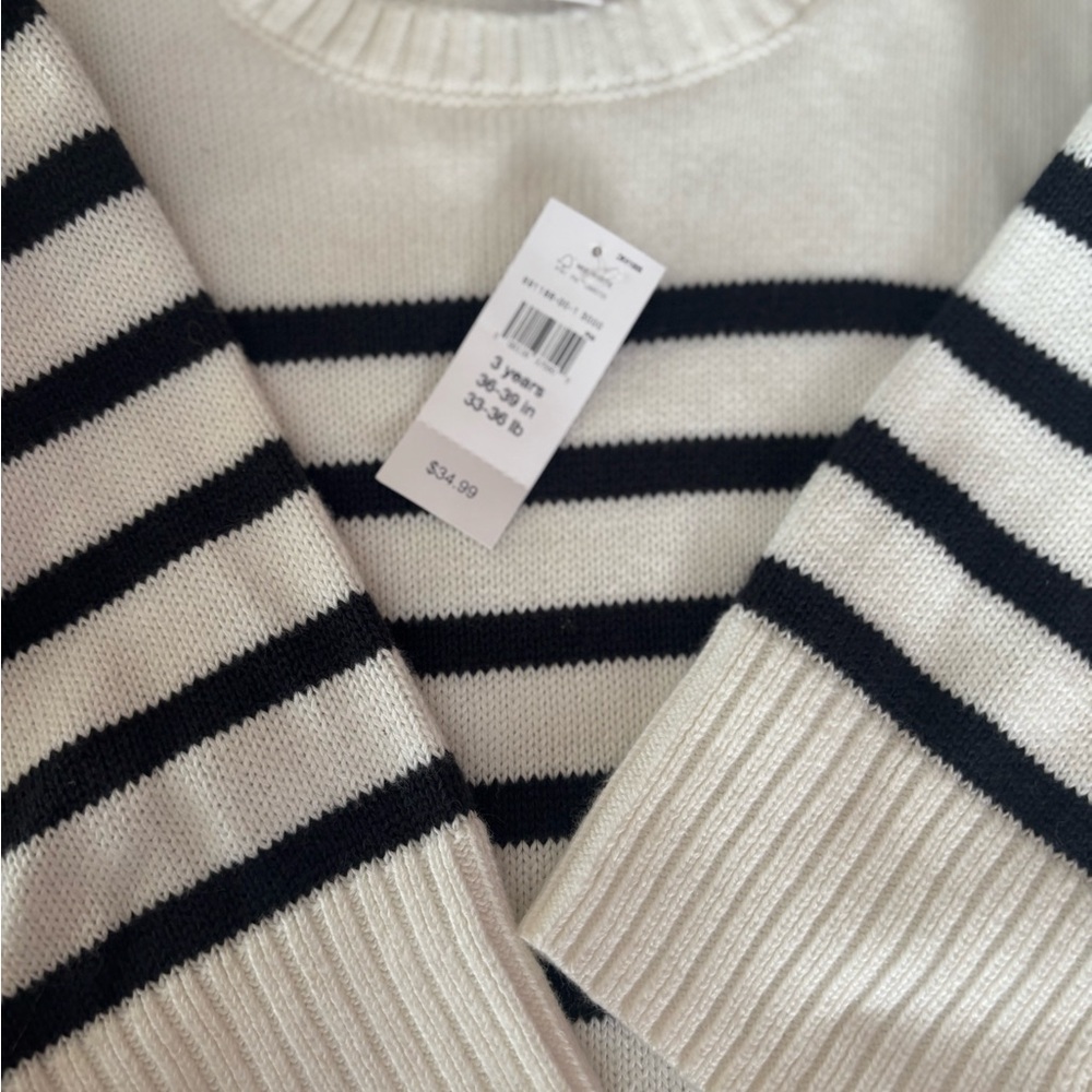 GAP Kids Striped Sweater - Black and White - Picture 2 of 3